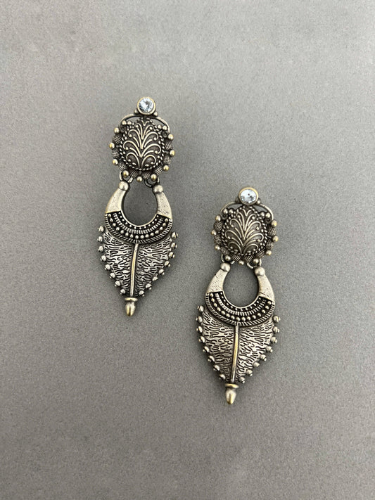 Oxidised Silver Replica Earrings | Premium Handmade Jewellery for Women¯