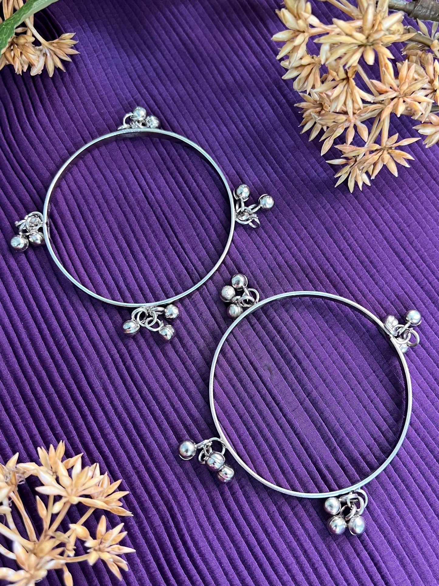 Ghoongroo Pair of Bangles for Women Size 2.4 , 2.6
