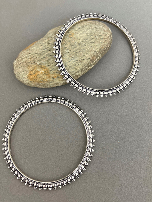 Oxidised Pair of Bangles for women size 2.4 and 2.6